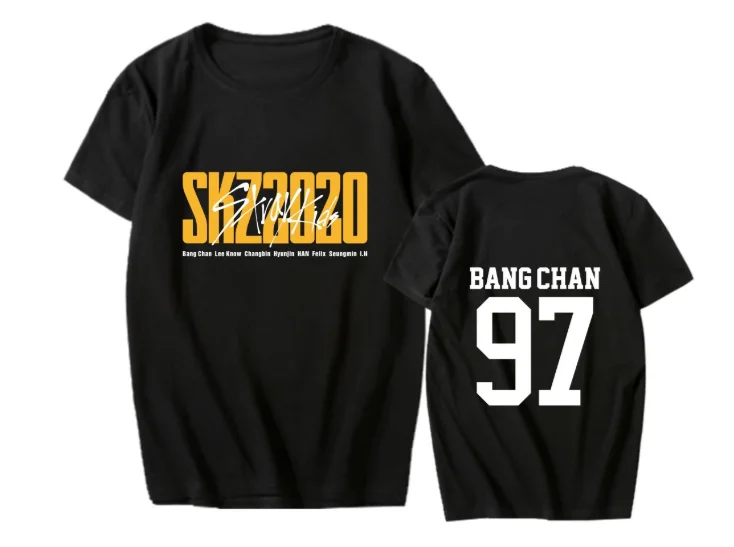 KPOP Stray Kids Combination Album Around Should Support Song Clothing With The Same Loose Short-sleeved T-shirt Women | Мужская одежда