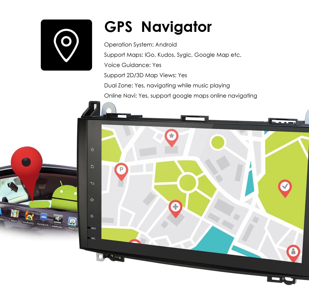 Автомагнитола 9 дюймов на Android 10 мультимедийный плеер с большим экраном GPS для