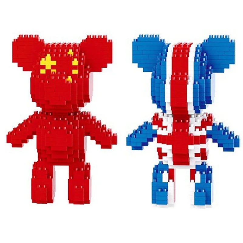 Популярные Мультяшные животные микро алмазные блоки Китай Великобритания