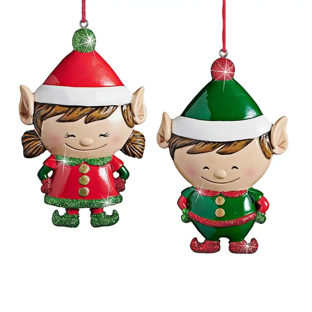 

2 Colors Christmas Tree Santa Claus Snowmen Terrarium Accessories Gift Box Fairy Garden Figurines Doll House Decor