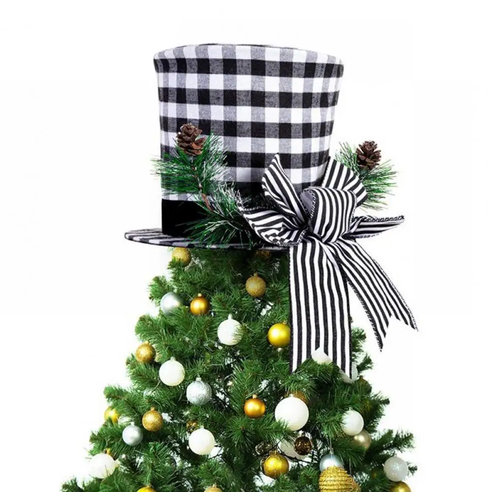 

Exquisite Workmanship Durable Festive Touch Large Farmhouse Xmas Tree Topper Hat Tree Topper Hat for Home