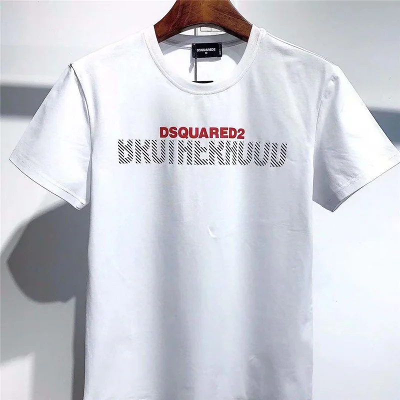 

European and American new Dsquared2 high street hip-hop round neck men and women short-sleeved cotton letter T-shirt DSQ2