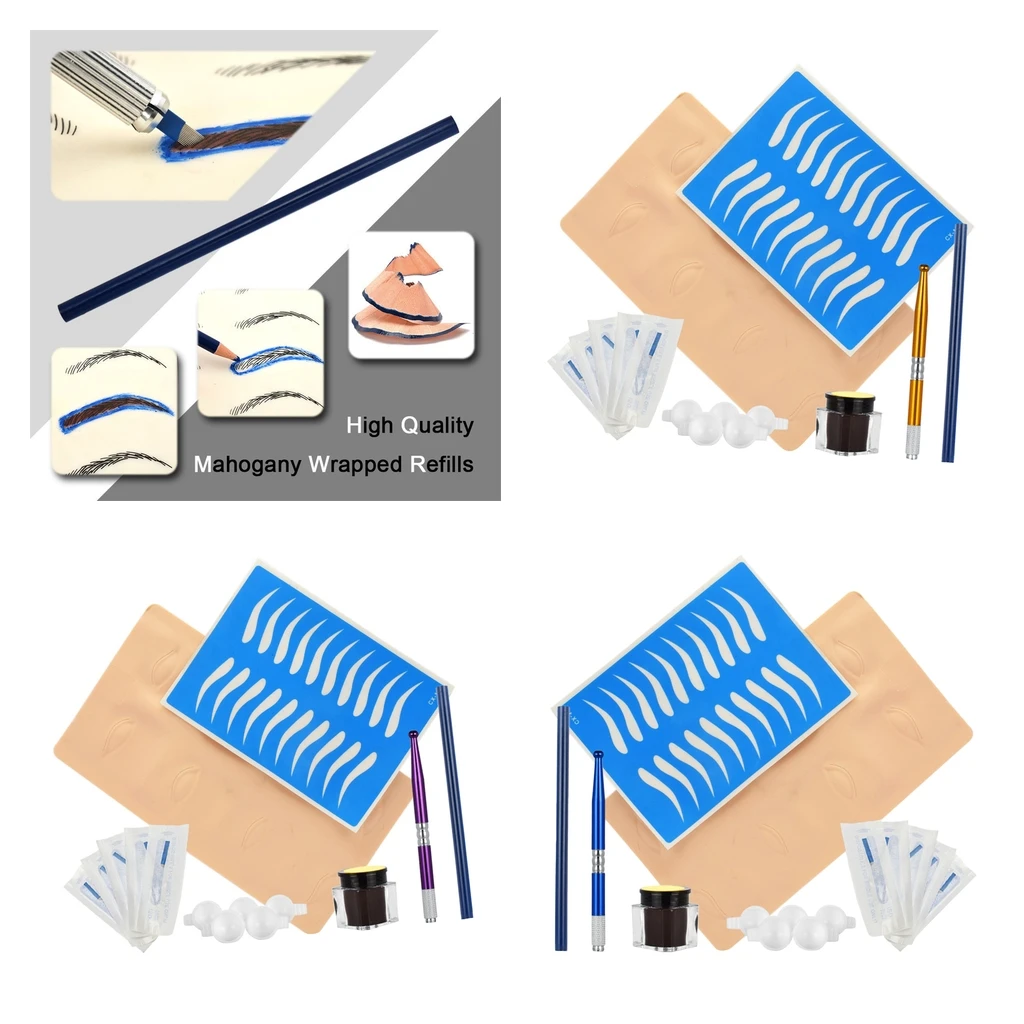 

Eyebrow Manual Permanent Skin Pratice Needles Pencils Microblading Pen Set