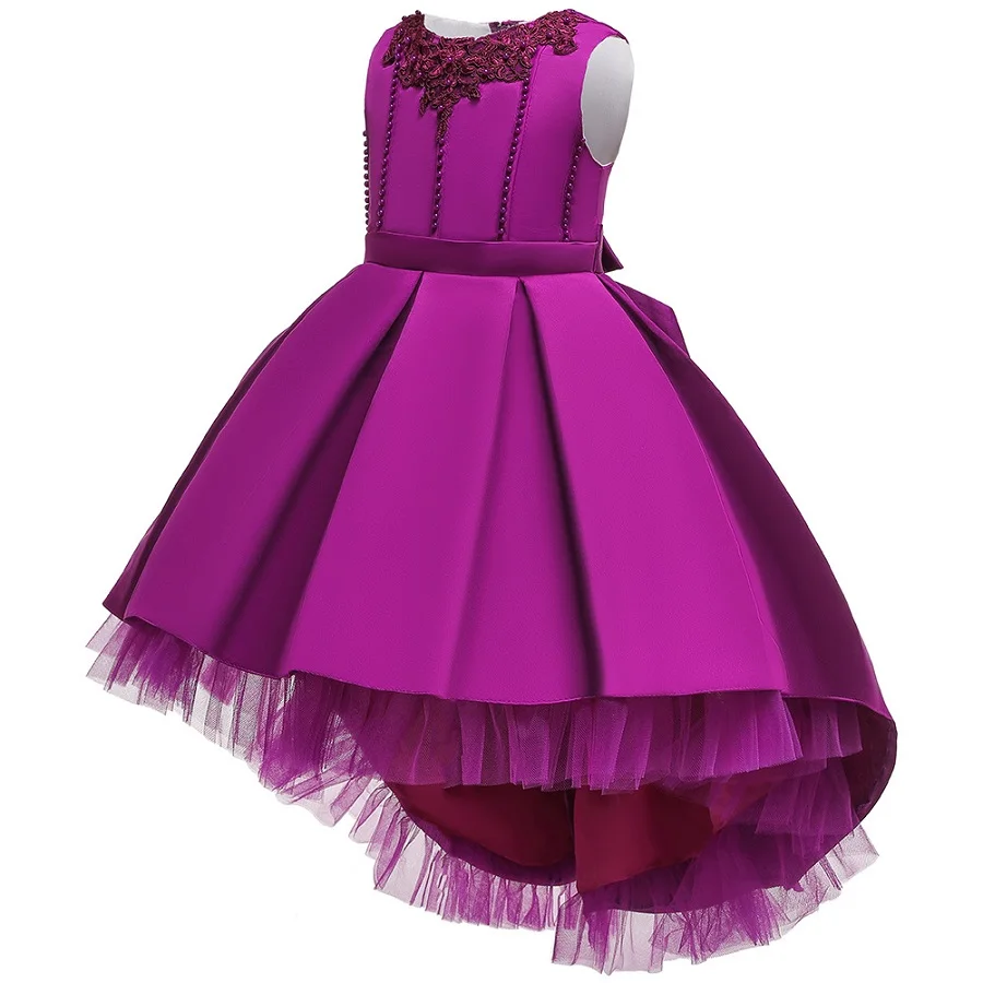 as picture Новинка г.; летнее платье принцессы для девочек на свадьбу и банкет; платье со шлейфом для девочек; вечерние платья для выпускного бала; платье со шлейфом для танцев; vestidos - Цвет: as picture