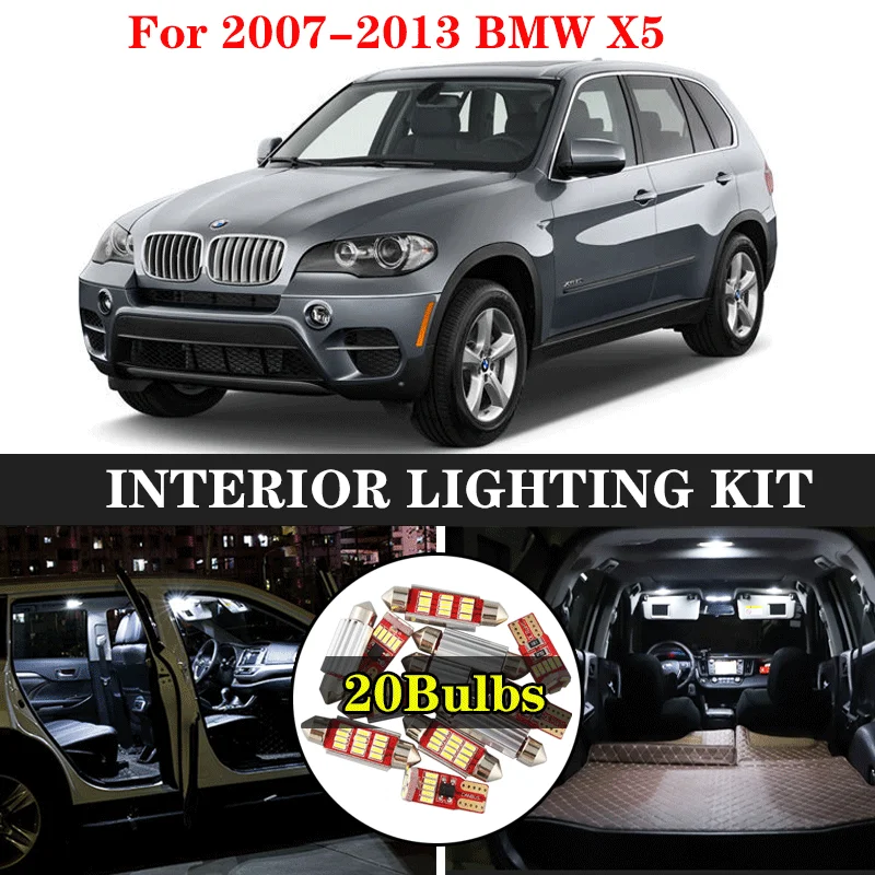 20 шт. белый Canbus безотказный Автомобильный светодиодный светильник лампочки