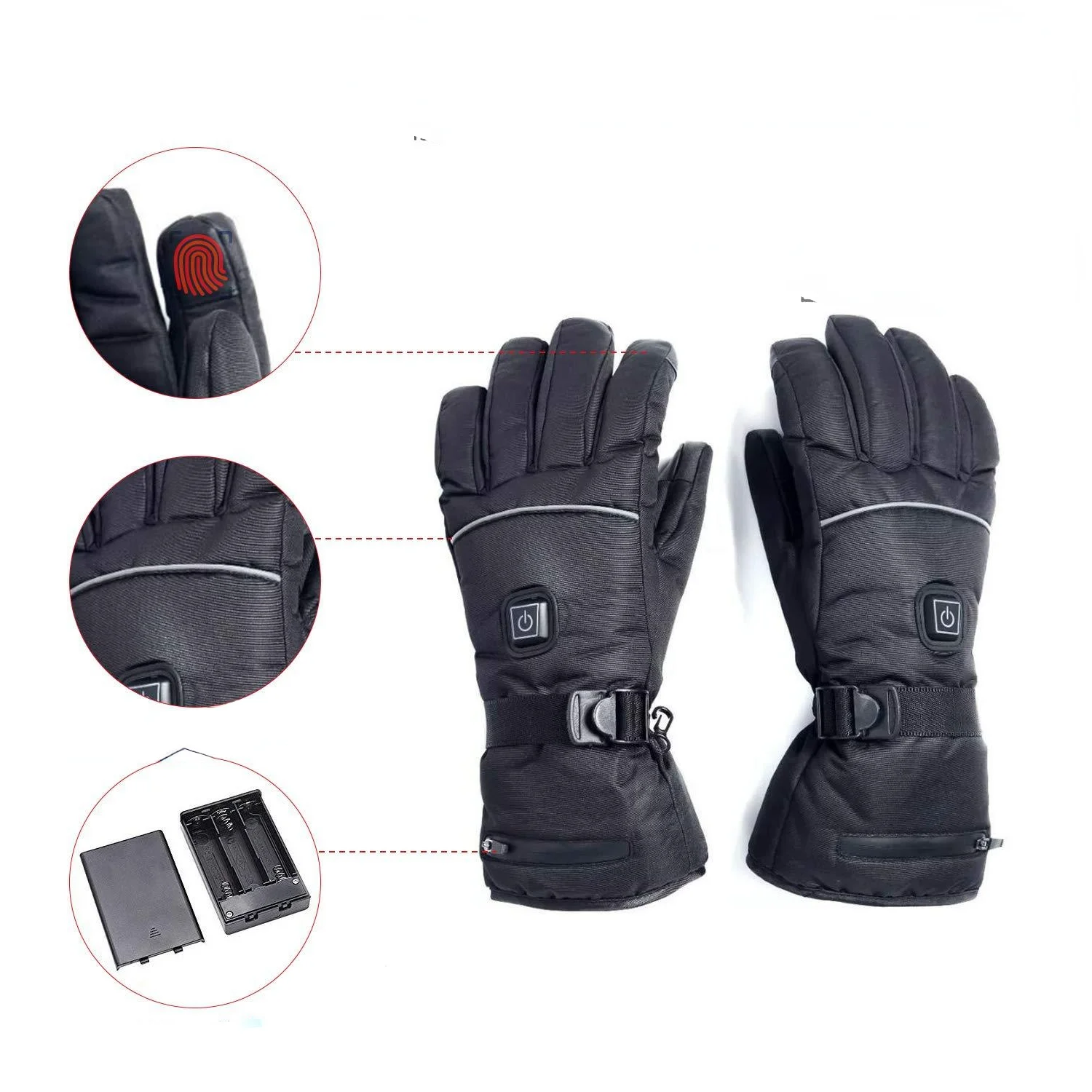 

Three-speed Thermostat Heating Ski and Cold Gloves Motorcycle Riding Thickened Warm Electric Nylon Cn(Origin)