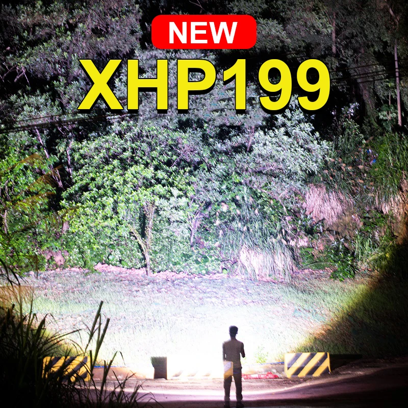 Новинка тактический светодиодный фонарик XHP199 перезаряжаемый мощный яркий