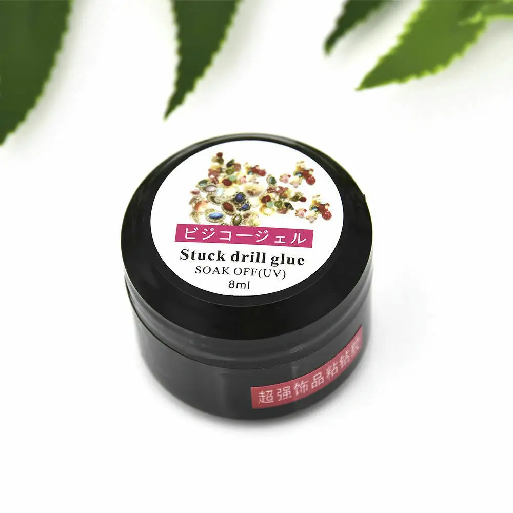 50 шт./лот дизайн ногтей 8 мл горный хрусталь УФ клей гель Клей для драгоценных