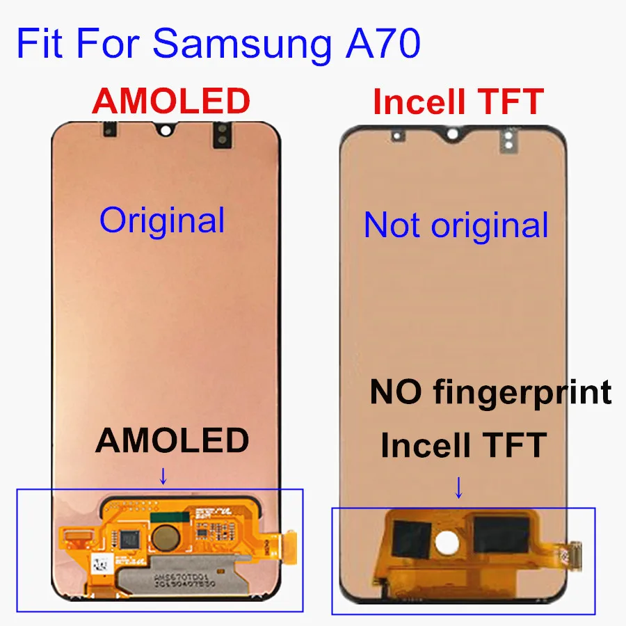 ЖК-экран 6 7 дюйма для Samsung A70 A705 A705F A705W A705FN/DS с сенсорной панелью в сборе запасные