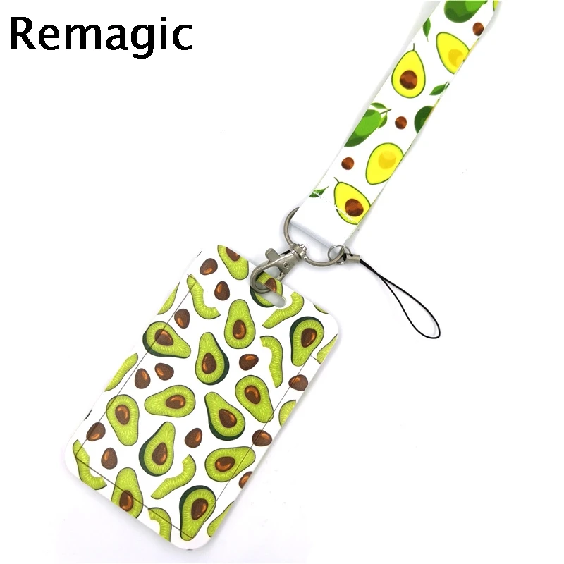 Авокадо творческих шнурки держатель для карт студентов с завязками на шее