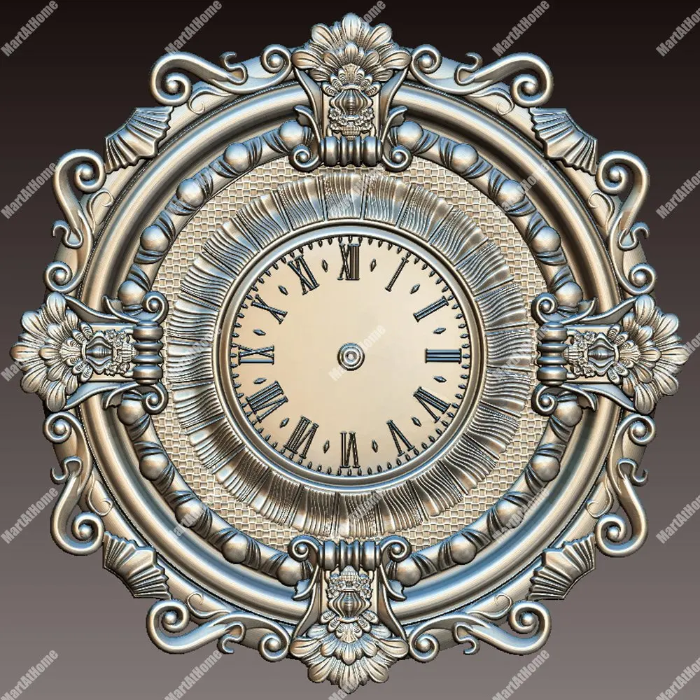 3D модель STL файл Круглый Резной рисунок Европейский цветок круглые Настенные