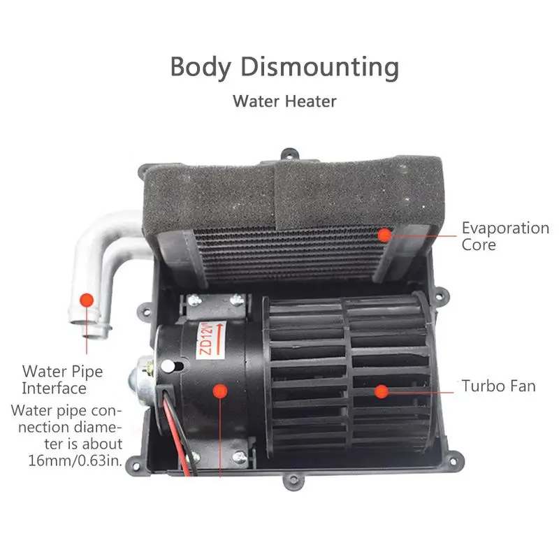 

12V/24V Car Heater Car Warming Defrost Water Heater Fast Water Heater Warming Defrost Car Interior Accessories