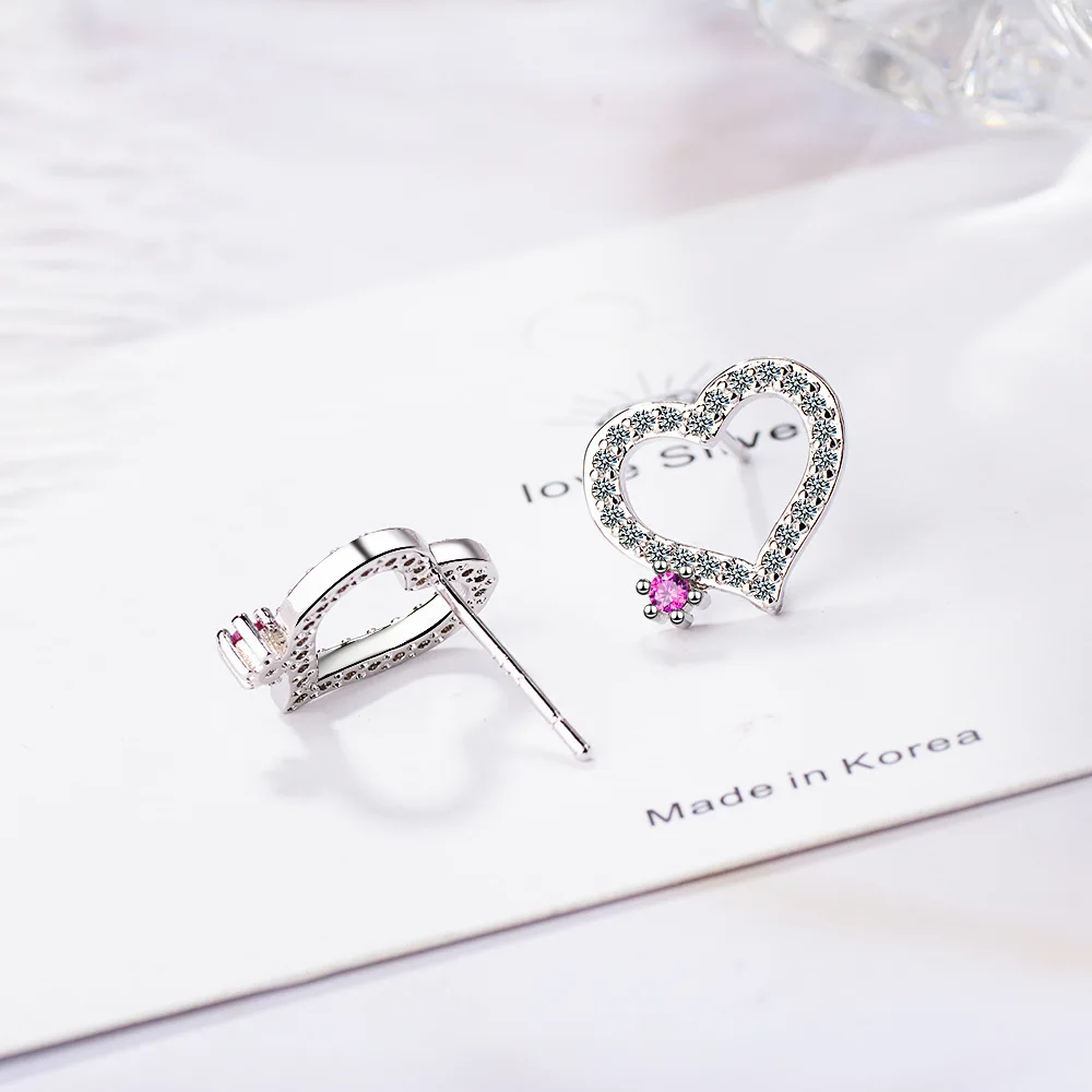 Женские серьги гвоздики MEETSOFT модные из стерлингового серебра 925 пробы с