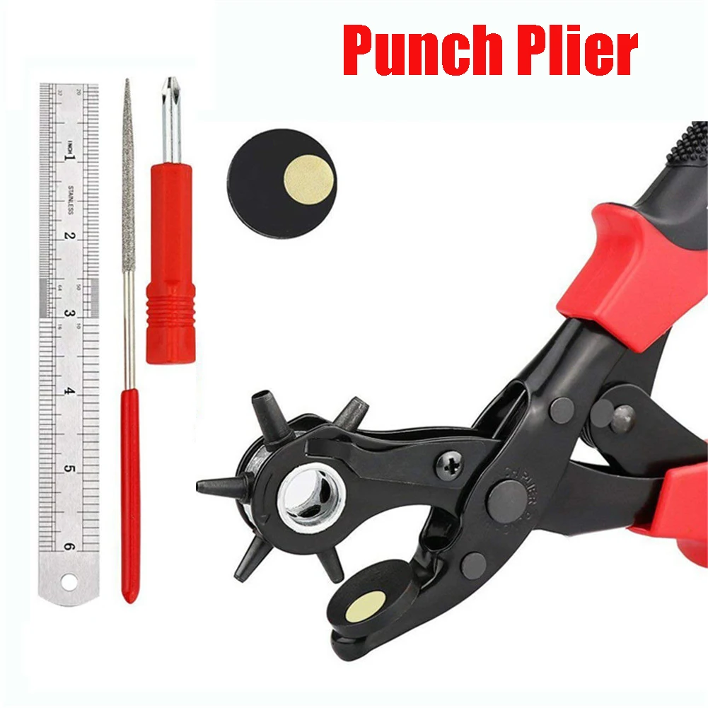 

Plier Hole Punching Machine Round Hole Perforator Tool Make Hole Puncher for Watchband Cards Leather Belt инструмент для кожи