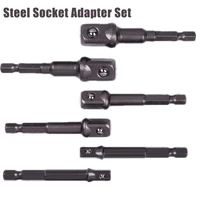3 6pcs chrome vanadium steel socket adapter set hex shank 14 38 12 extension drill bits bar set ball extension power tools
