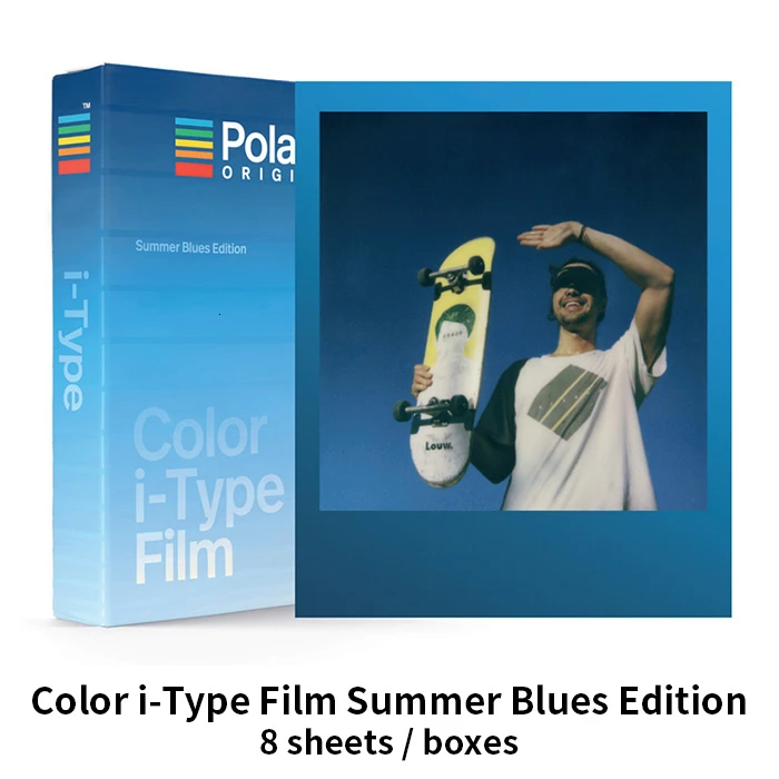 Blue Новая Подлинная пленка Polaroid Originals мгновенного I-type цвета и черный белый для камеры Onestep2VF Instax - Цвет: Blue