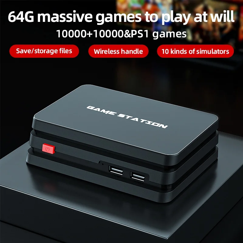 Консоль игровая M8 Plus 4K с двумя беспроводными джойстиками 64 ГБ 10000 + игр - купить по
