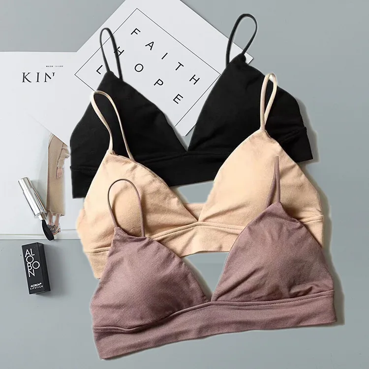 Бесшовные женские топы трубы нижнее белье бюстгальтер пуш ап без косточек с