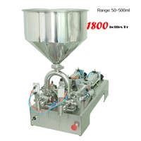 50 500ml piston filling machine air filler for food material chemicals cream beverage soft drink sauce oil botting equipment