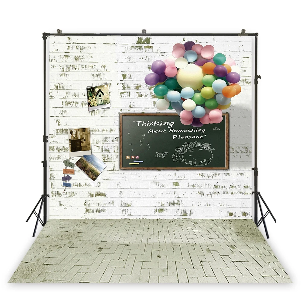 

HUAYI Photography Backdrop Brick Wall balloon Newborns Child Photo Background Studio Customize Photobooth Backdrops XT-1687