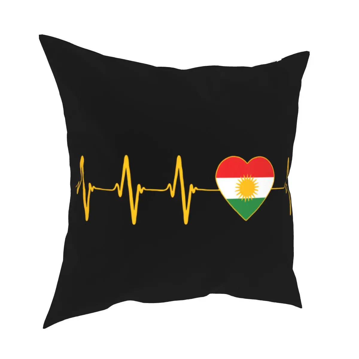 

Kurdish Heartbeat Flag I Love Kurdistan Pillowcase Cushion Cover Decorations Pillow Case Cover Seat Drop Shipping 40*40cm