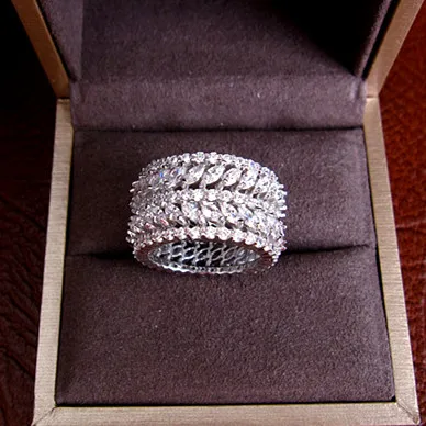 Женское кольцо с фианитом ювелирное изделие камнями маркиза R0349|finger ring|stone ringfull