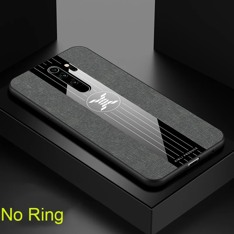 Gray No Ring For Xiaomi Redmi Note 8 Pro Case Matte Cover For Xiomi Xiaomi Redmi Note 8 Note8 Shockproof Phone Case Magnetic Ring Holder - Цвет: Gray No Ring