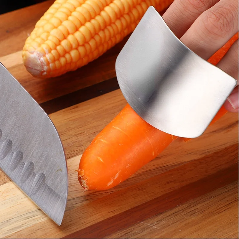 

Practical Kitchen Supplies Stainless Steel Cutting Vegetable Hand Guard Cutter Finger Cut Protection Protector Cooking Gadgets