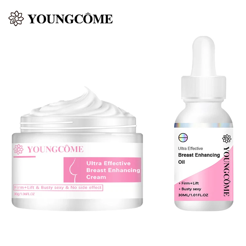 

YOUNGCOME 2 шт./лот крем для улучшения груди, эфирное масло, укрепляющий подтягивающий смягчающий питательный набор для ухода за грудью