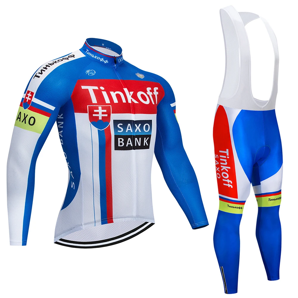tinkoff Pro Team Велоспорт Джерси быстросохнущие с длинным рукавом Майки и велошорты наборы велосипедная одежда 7 видов цветов - Цвет: 19