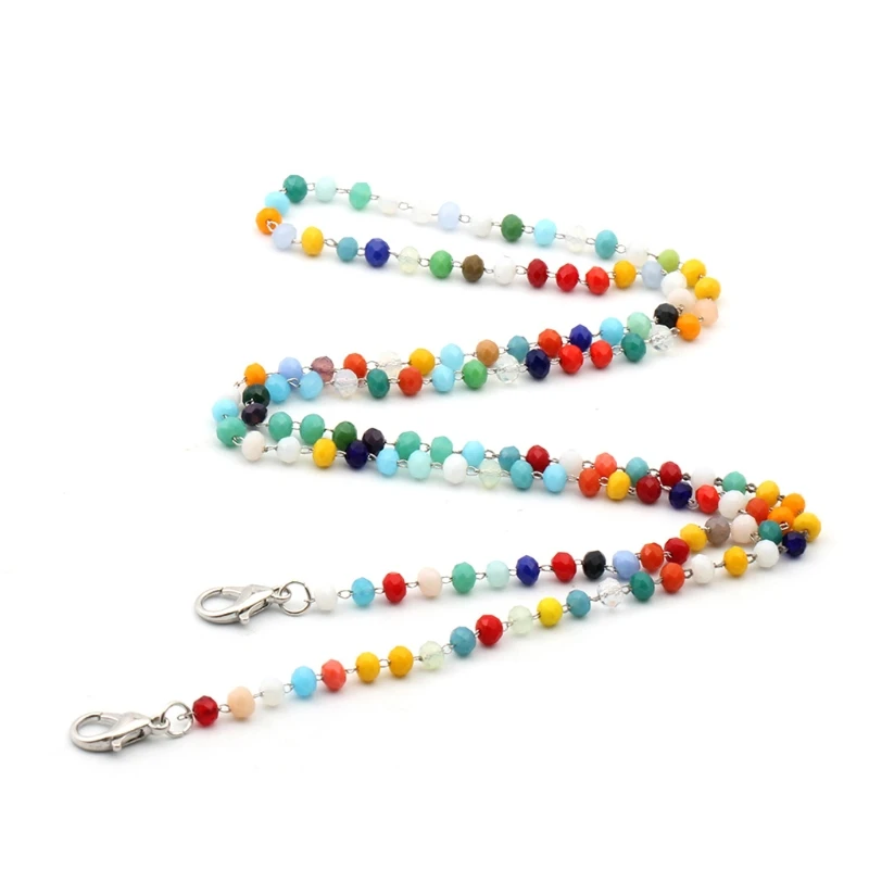 

Beaded Jewelry Face Mask Lanyard Cord Faux Crystal Pearl Sunglasses Holder Chain Necklace Eyeglass Anti-Lost Retainer My26 21