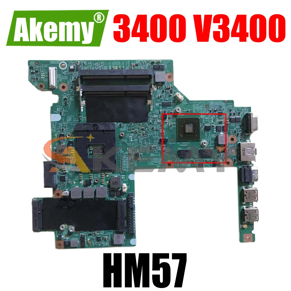 

CN-08YN7X 08YN7X 8YN7X для DELL Vostro 3400 V3400 HM57 PGA 989 материнская плата для ноутбука 09297-1 48,4es11. 011 DDR3