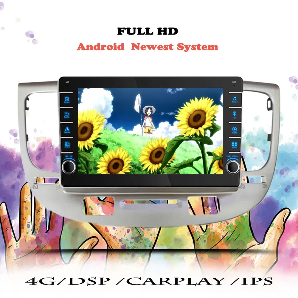 Автомагнитола на Android 10 для Kia RIO 2 RIO2 2005 2006 2007 2008 2009 2010 2011 Carplay мультимедийный плеер