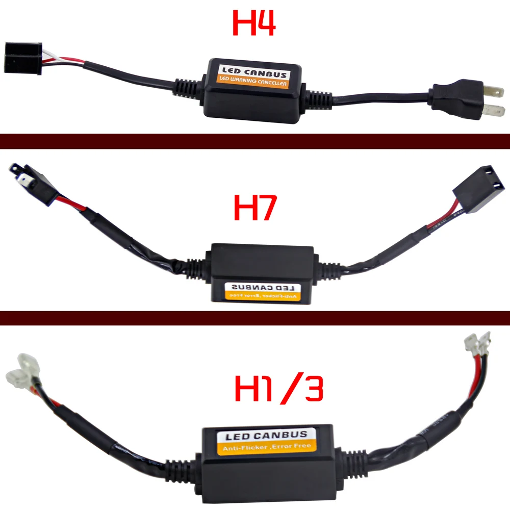 2X без ошибок Canbus для автомобиля H1 H4 H7 H11 Светодиодный ДХО фара подавитель