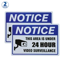 2 pack video surveillance yard sign security camera warning sign for home or business cctv monitoring system outdoor sign