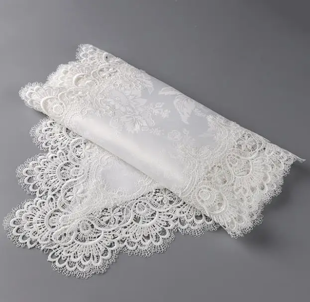 

Винтаж французская кружевная ткань Настольный коврик ins вышивка прикроватная настольная скатерть, украшение для дома