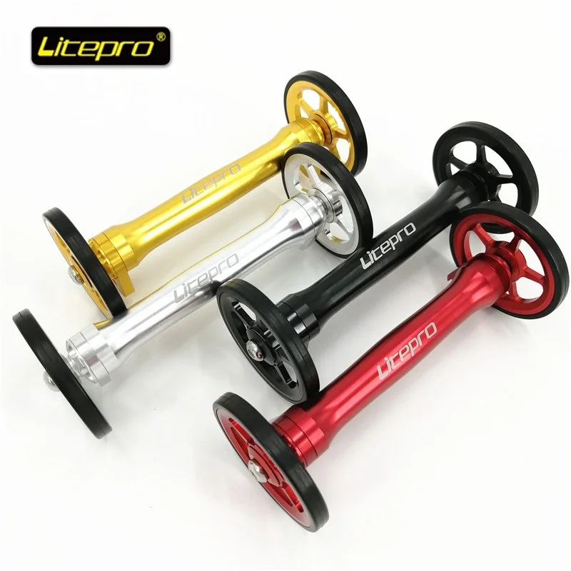 Litepro складной велосипед Brompton Easy Wheel раздвижной стержень задняя грузовая стойка