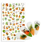 Клейкие 3D наклейки с зелеными листьями, 1 лист, индивидуальные Стикеры, милые наклейки для украшения дневника, товары для рукоделия для ногтей