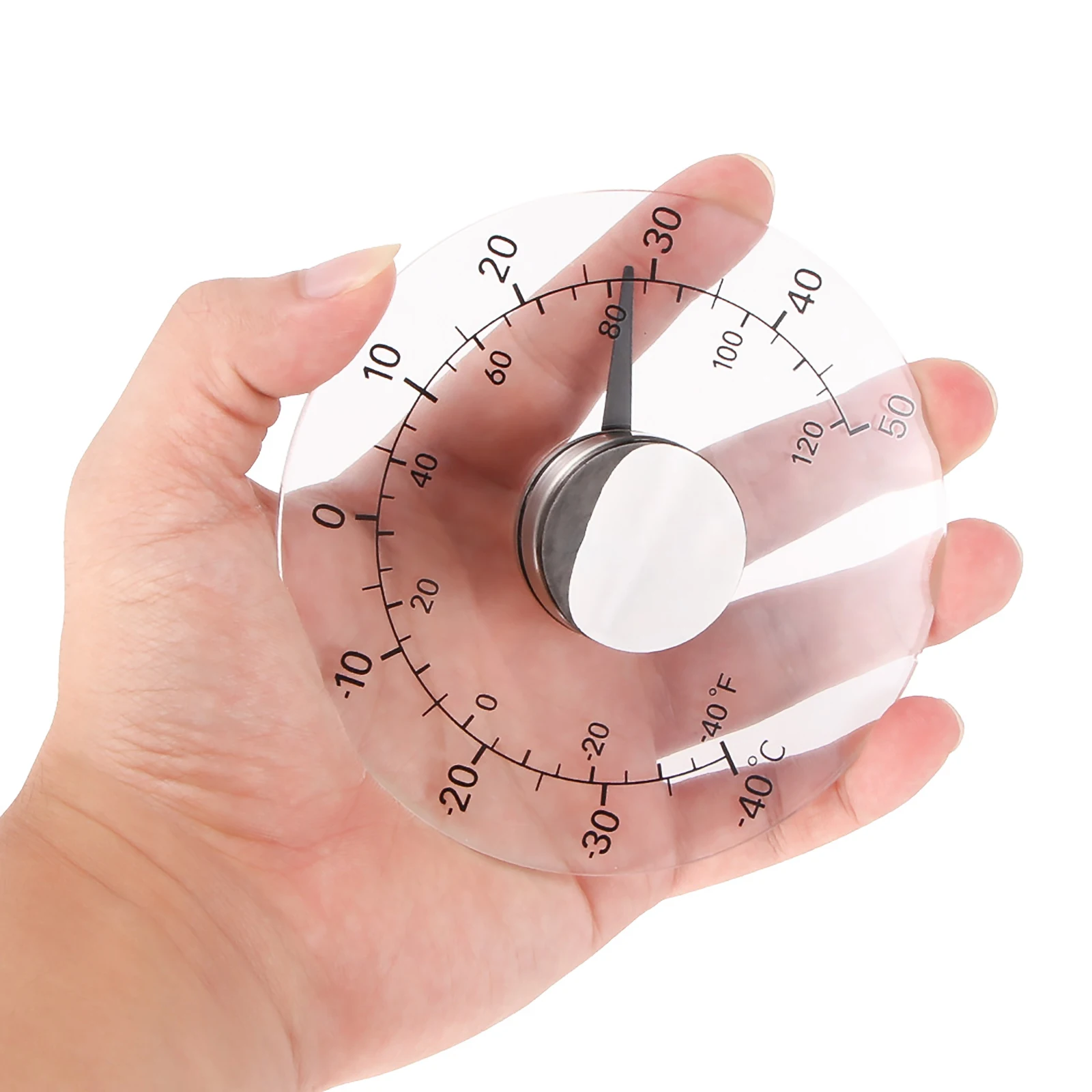 

Household Transparent Temperature Outdoors Centigrade Analog Thermometer Monitoring Meter Glass Sticking Paste Glass Temperature