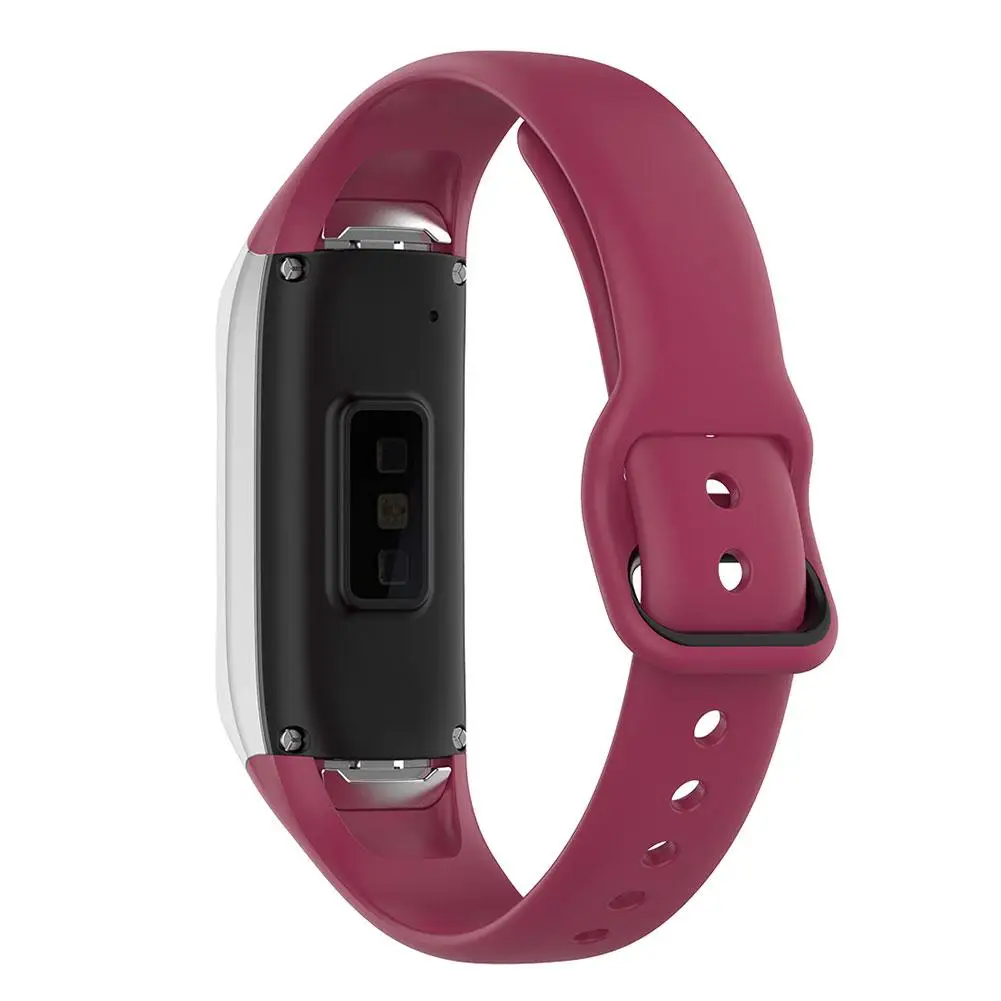 Силиконовые спортивные часы ремешок на запястье ремешок для samsung Galaxy Fit SM-R370 смарт-браслет Ремешки для наручных часов аксессуары - Цвет: Red