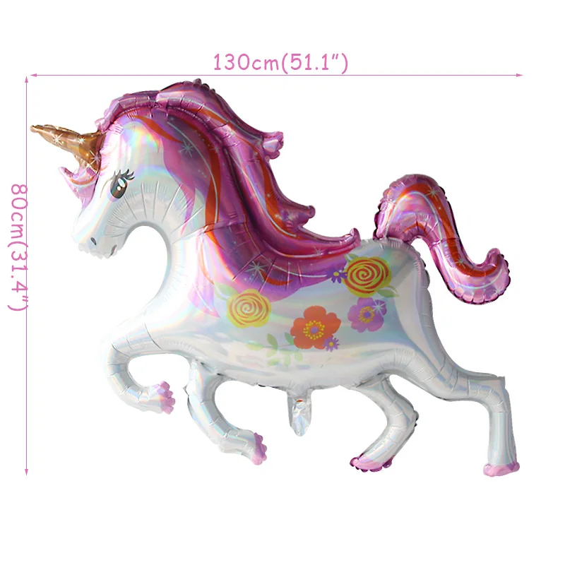 130x80cm unicorn WEIGAO Единорог на день рождения декорации фоторамка реквизит Единорог шар чашки тарелки салфетки Дети День рождения Единорог вечерние принадлежности - Цвет: 130x80cm unicorn