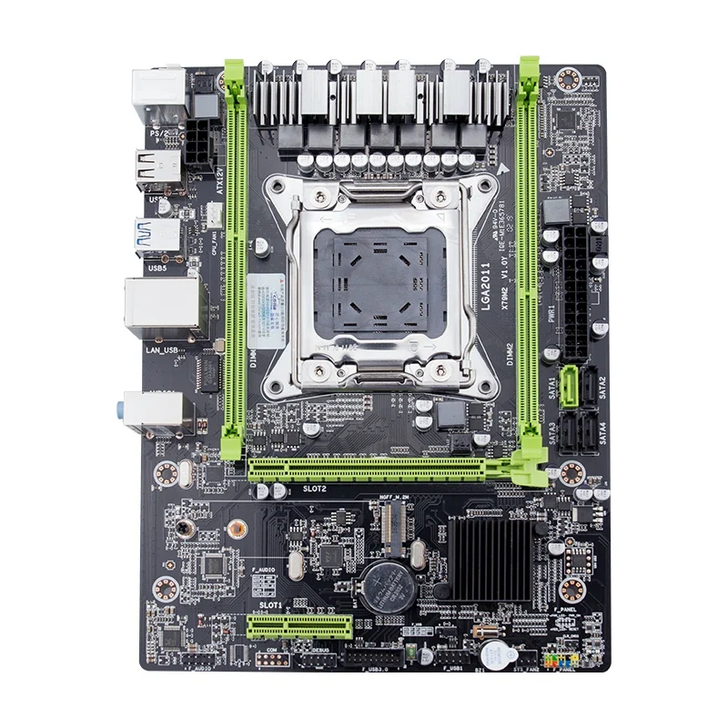 Verkauf X79 M2 3,0 LGA2011 Motherboard Unterstützung NVME M.2 SSD SATA 3,0 SATA 2,0 USB 3,0 Mit E5 2650V2 CPU 2x 8G 1600 ECC Speicher