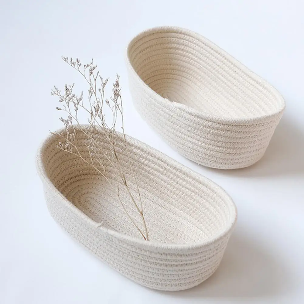 Простая настольная корзина для хранения с хлопковой нитью в форме корабля