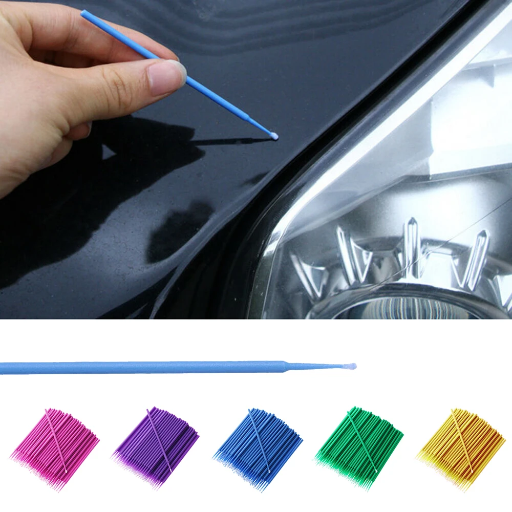 

100pcs Paint Touch-up Paint Brushes Disposable Dentistry Small Tip Pen Maintenance Tools Auto Applicator Stick Car Paint Repair