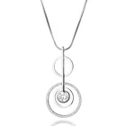 Модное многослойное женское ожерелье, круглый кулон со стразами, змея, свитер, цепочка, звено, золотой, серебряный цвет, ювелирные изделия