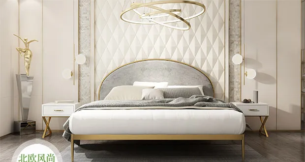 White Modern Iron Casting Golden Nightstand Coffee End Bedside Table Home Furniture Nightstand Cabinet Cupboard Bed Room