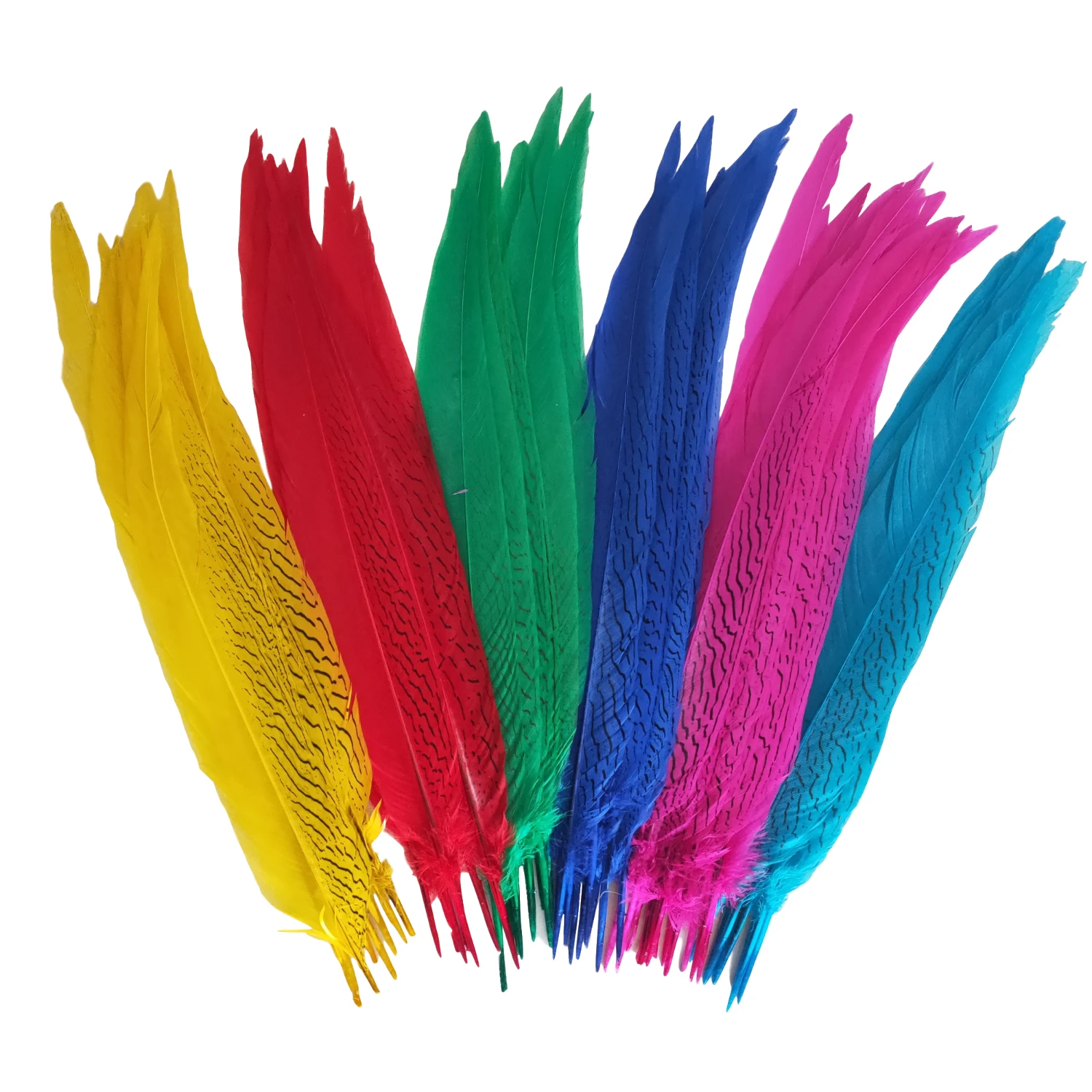 100 шт./лот натуральные красные серебряные перья из хвоста фазана 40-60 см для