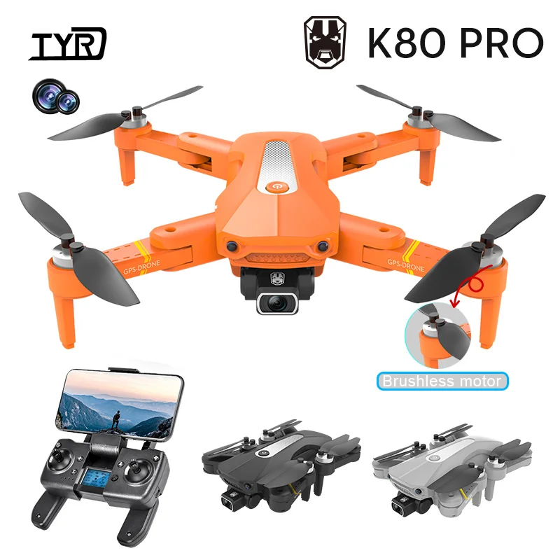 

TYRC New K80 GPS Drone 8K HD dual camera with 5G WIFI wide angle FPV real-time transmission rc distance 1.2km professional drone