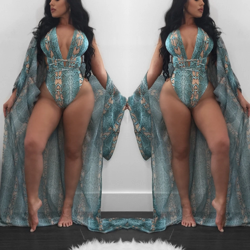 

2021 Women High Waist Swimsuit Beach Cover Ups Sexy Push Up Backless Femme Maillot De Bain Print Swimwear Bathing Two Piece Suit