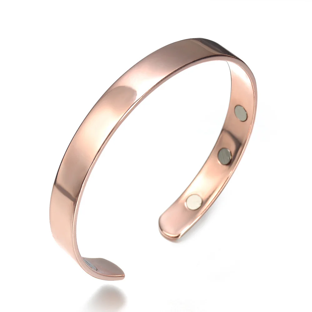 Copper Health Care Magnetic Therapy Bracelet For Arthritis Men Women Rose Gold Opening-mouth Design Delicate | Украшения и